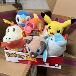 Pokemon 8" - Pikachu, Magikarp, Piplup, Fuecoco, Rockruff, and Finizen (6 Unit Assortment)
