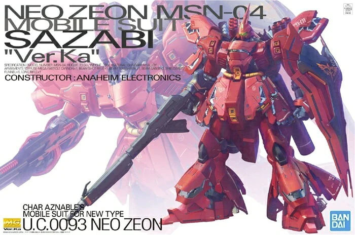 Sazabi (Ver. Ka) "Char's Counterattack", Bandai MG 1/100 [4 per case]