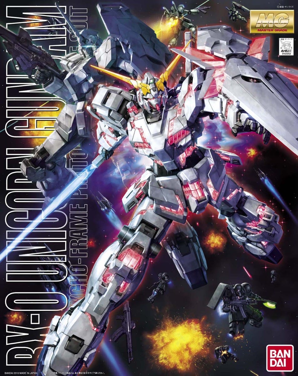 Unicorn Gundam "Gundam UC", Bandai MG [12 per case]